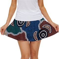 Authentic Aboriginal Art - Riverside Dreaming Women s Skort by hogartharts