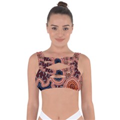 Authentic Aboriginal Art - Pathways Bandaged Up Bikini Top by hogartharts