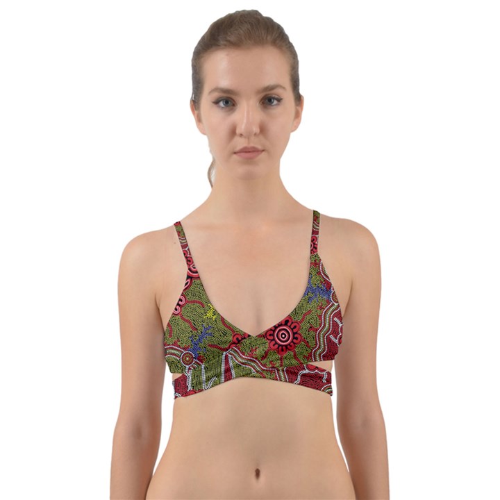 Authentic Aboriginal Art - Connections Wrap Around Bikini Top