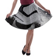 Stormtrooper A-line Skater Skirt by Cemarart