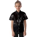 Black Cat Face Kids  Short Sleeve Shirt View1