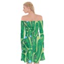 Golf Course Par Golf Course Green Off Shoulder Skater Dress View2