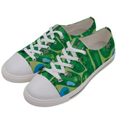 Golf Course Par Golf Course Green Women s Low Top Canvas Sneakers by Cemarart