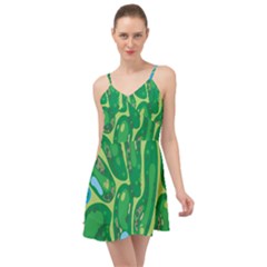 Golf Course Par Golf Course Green Summer Time Chiffon Dress by Cemarart