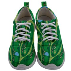 Golf Course Par Golf Course Green Mens Athletic Shoes by Cemarart