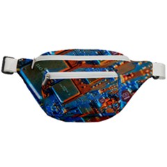 Gray Circuit Board Electronics Electronic Components Microprocessor Fanny Pack by Cemarart