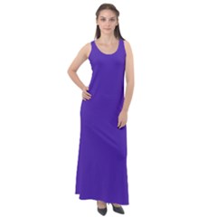 Ultra Violet Purple Sleeveless Velour Maxi Dress by bruzer