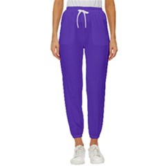 Ultra Violet Purple Women s Cropped Drawstring Pants by bruzer