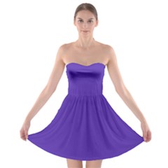 Ultra Violet Purple Strapless Bra Top Dress by Patternsandcolors