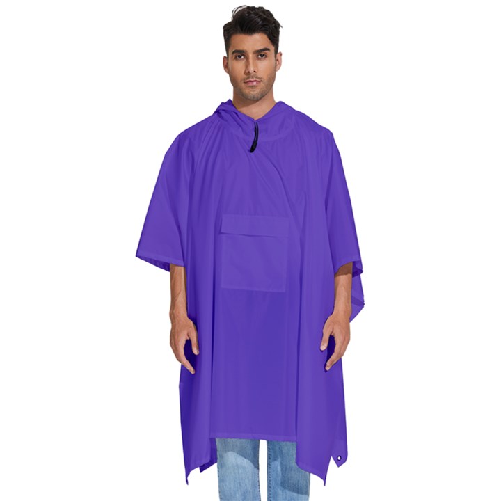 Ultra Violet Purple Men s Hooded Rain Ponchos