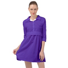 Ultra Violet Purple Mini Skater Shirt Dress by Patternsandcolors