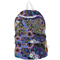 Authentic Aboriginal Art - Discovering Your Dreams Foldable Lightweight Backpack by hogartharts