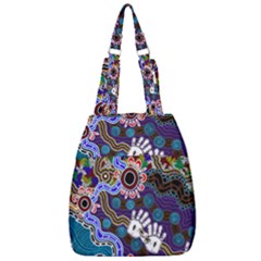 Authentic Aboriginal Art - Discovering Your Dreams Center Zip Backpack by hogartharts