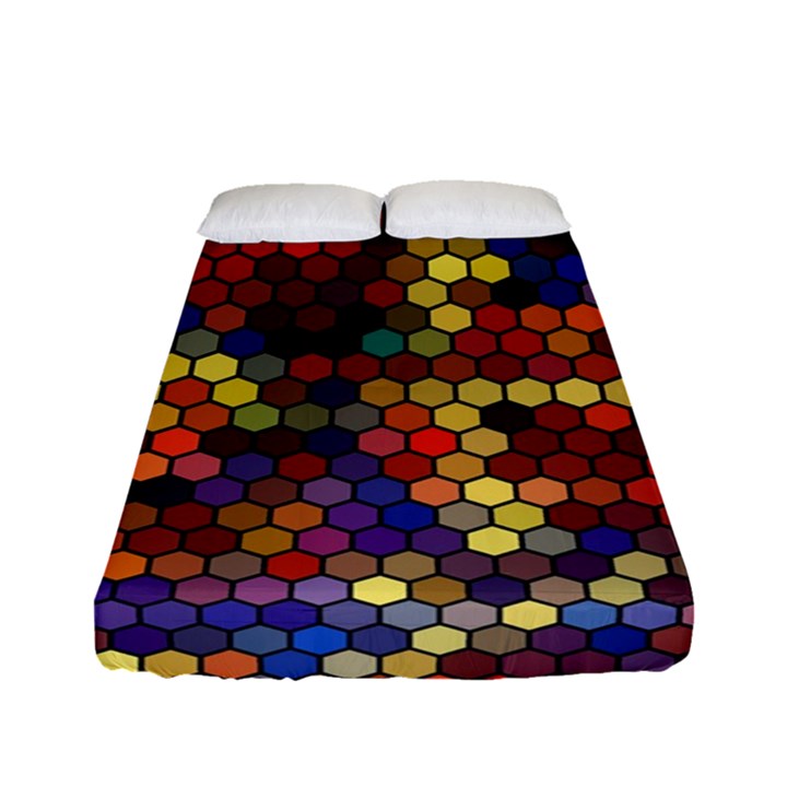 Hexagon Honeycomb Pattern Design Fitted Sheet (Full/ Double Size)