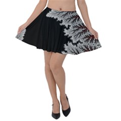 Jungle Road Hawaii Asphalt Mountains Green Velvet Skater Skirt by Bedest