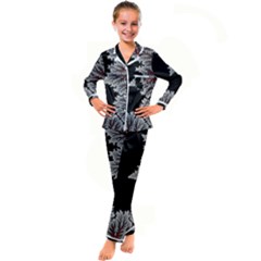 Astrology Surreal Surrealism Trippy Visual Art Kids  Satin Long Sleeve Pajamas Set by Bedest