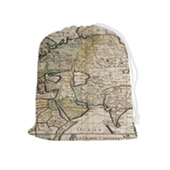 Tartaria Empire Vintage Map Drawstring Pouch (xl) by Grandong