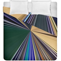 Zig Zag Pattern Geometric Design Duvet Cover Double Side (king Size) by Cemarart