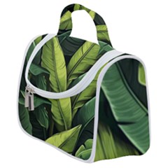 Banana Leaves Pattern Satchel Handbag by goljakoff