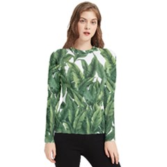 Tropical Leaves Women s Long Sleeve Rash Guard by goljakoff