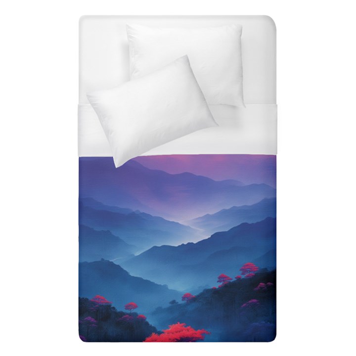 Valley Night Mountains Duvet Cover (Single Size)