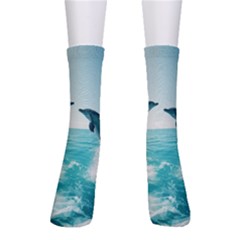 Dolphin Sea Ocean Crew Socks by Cemarart