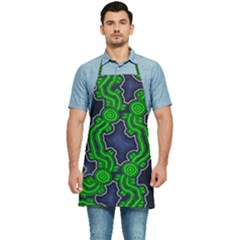 Authentic Aboriginal Art - After The Rain Kitchen Apron by hogartharts