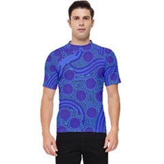 Authentic Aboriginal Art - Rivers Around Us Men s Short Sleeve Rash Guard by hogartharts