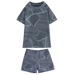 Authentic Aboriginal Art - Farm Lands 4 Kids  Swim T-shirt And Shorts Set by hogartharts