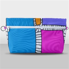 Shapes Texture Colorful Cartoon Handbag Organizer by Cemarart