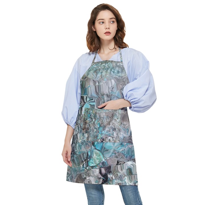 Mono Turquoise blend Pocket Apron