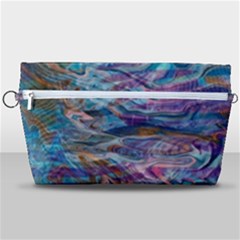 Abstarct Cobalt Waves Handbag Organizer by kaleidomarblingart