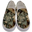 Triangle Geometry Colorful Fractal Pattern Men s Canvas Slip Ons View1