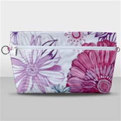 Violet Floral Pattern Handbag Organizer by Cemarart