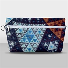 Fractal Triangle Geometric Abstract Pattern Handbag Organizer by Cemarart