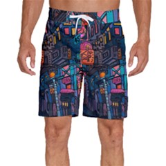 Wallet City Art Graffiti Men s Beach Shorts by Bedest