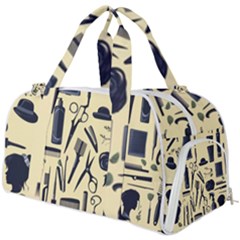 Elegant Hairdresser Pattern Cream Burner Gym Duffel Bag by TetiBright