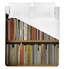 Book Nook Books Bookshelves Comfortable Cozy Literature Library Study Reading Reader Reading Nook Ro Duvet Cover (queen Size) by Maspions