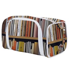 Book Nook Books Bookshelves Comfortable Cozy Literature Library Study Reading Reader Reading Nook Ro Toiletries Pouch by Maspions