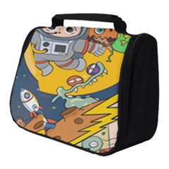 Astronaut Moon Monsters Spaceship Universe Space Cosmos Full Print Travel Pouch (small) by Maspions