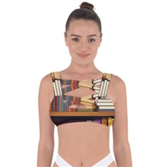 Book Nook Books Bookshelves Comfortable Cozy Literature Library Study Reading Room Fiction Entertain Bandaged Up Bikini Top by Maspions