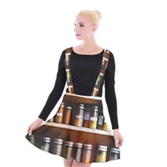 Alcohol Apothecary Book Cover Booze Bottles Gothic Magic Medicine Oils Ornate Pharmacy Suspender Skater Skirt by Grandong