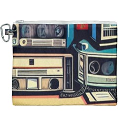 Radios Tech Technology Music Vintage Antique Old Canvas Cosmetic Bag (xxxl) by Grandong