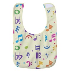 Seamless Pattern Musical Note Doodle Symbol Baby Bib by Apen