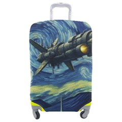 Spaceship Starry Night Van Gogh Painting Luggage Cover (medium) by Maspions