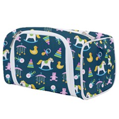 Cute Babies Toys Seamless Pattern Toiletries Pouch by Apen