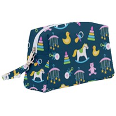 Cute Babies Toys Seamless Pattern Wristlet Pouch Bag (large) by Apen