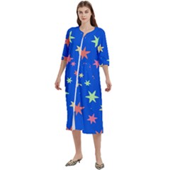 Background Star Darling Galaxy Women s Cotton 3/4 Sleeve Nightgown by Maspions