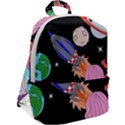 Girl Bed Space Planets Spaceship Rocket Astronaut Galaxy Universe Cosmos Woman Dream Imagination Bed Zip Up Backpack View2