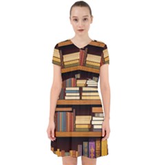 Book Nook Books Bookshelves Comfortable Cozy Literature Library Study Reading Room Fiction Entertain Adorable In Chiffon Dress by Maspions